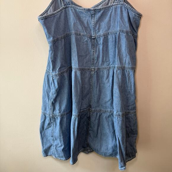 Levi's Women's Sleeveless Button Tiered Denim Dress Size X-Large - Picture 7 of 7